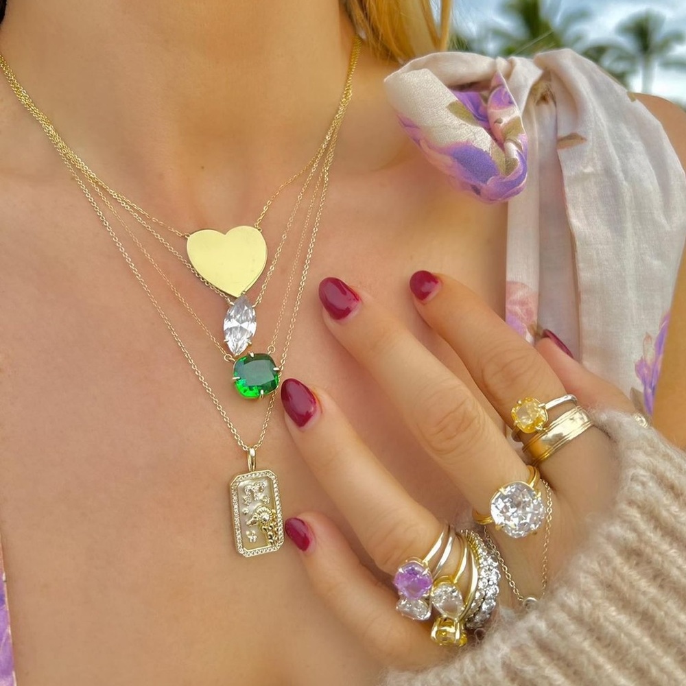 Melinda Maria Grand Empress Gemstone Necklace in Emerald